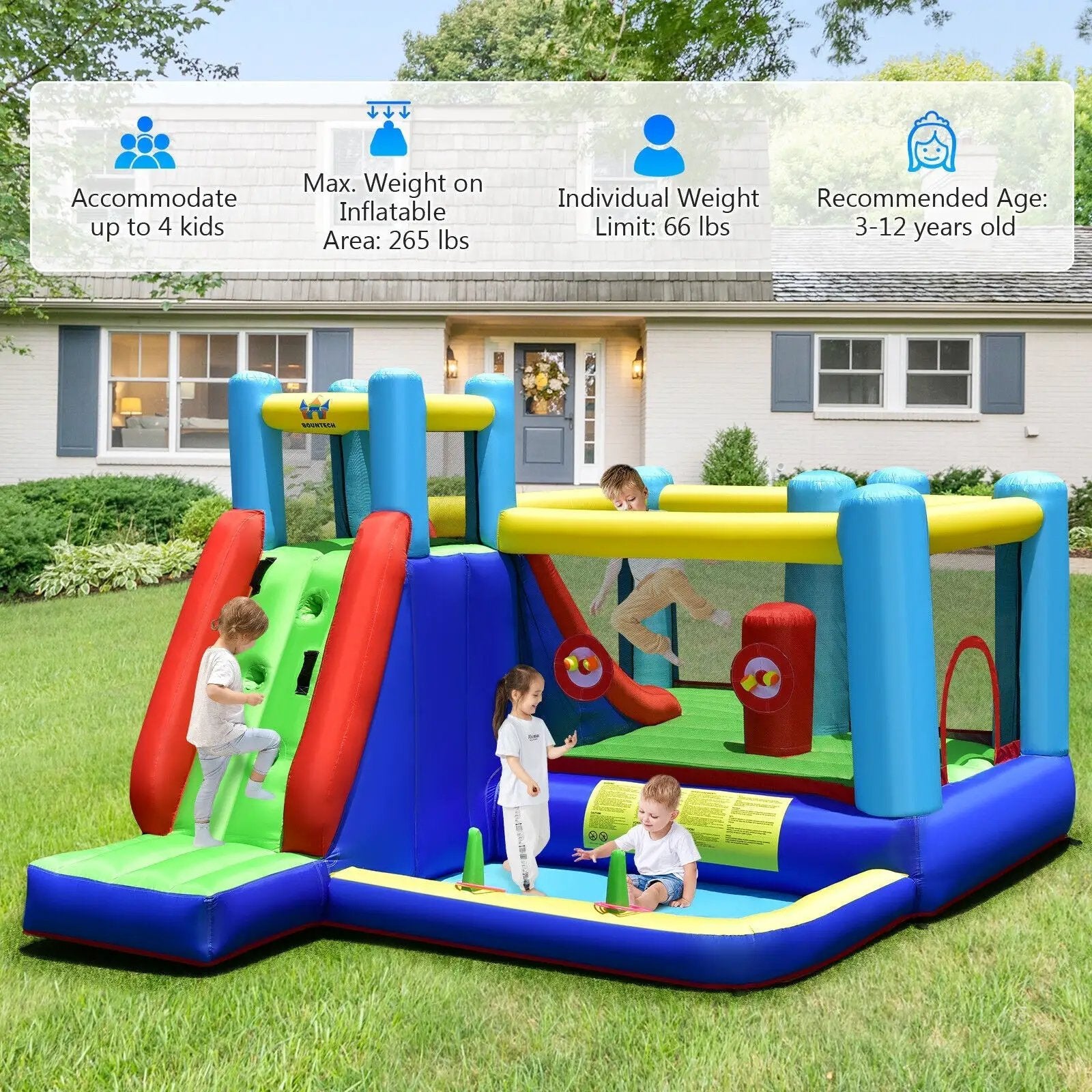 Inflatable Bounce House with 735W Blower by DirectDeals