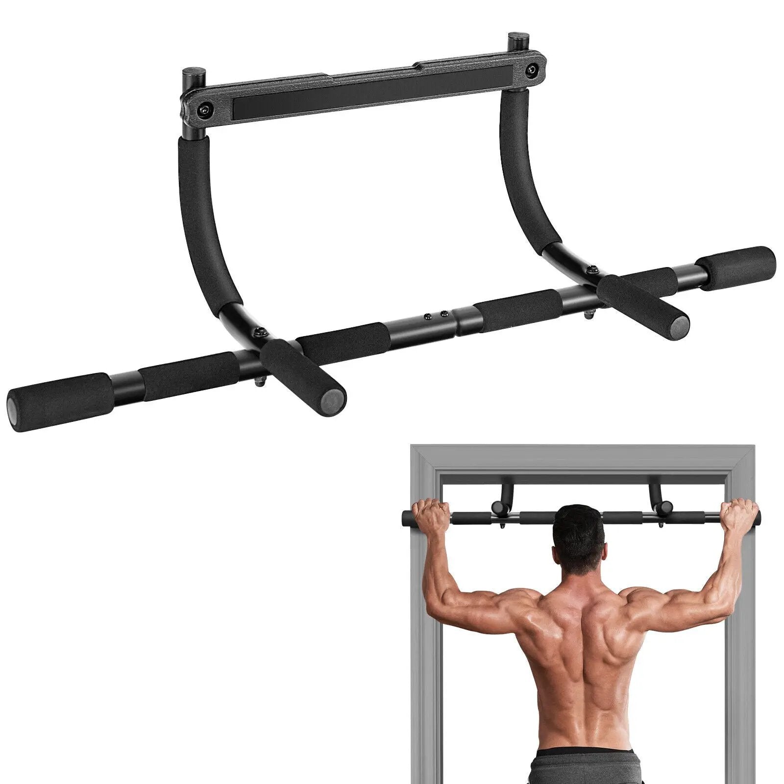 Multi-Grip Doorway Pull Up Bar with Foam Grips by DirectDeals