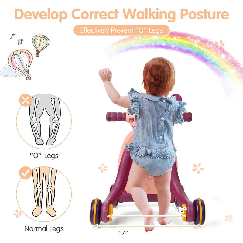 2-in-1 Baby Sit to Stand Learning Walker with Lights and Sounds by DirectDeals