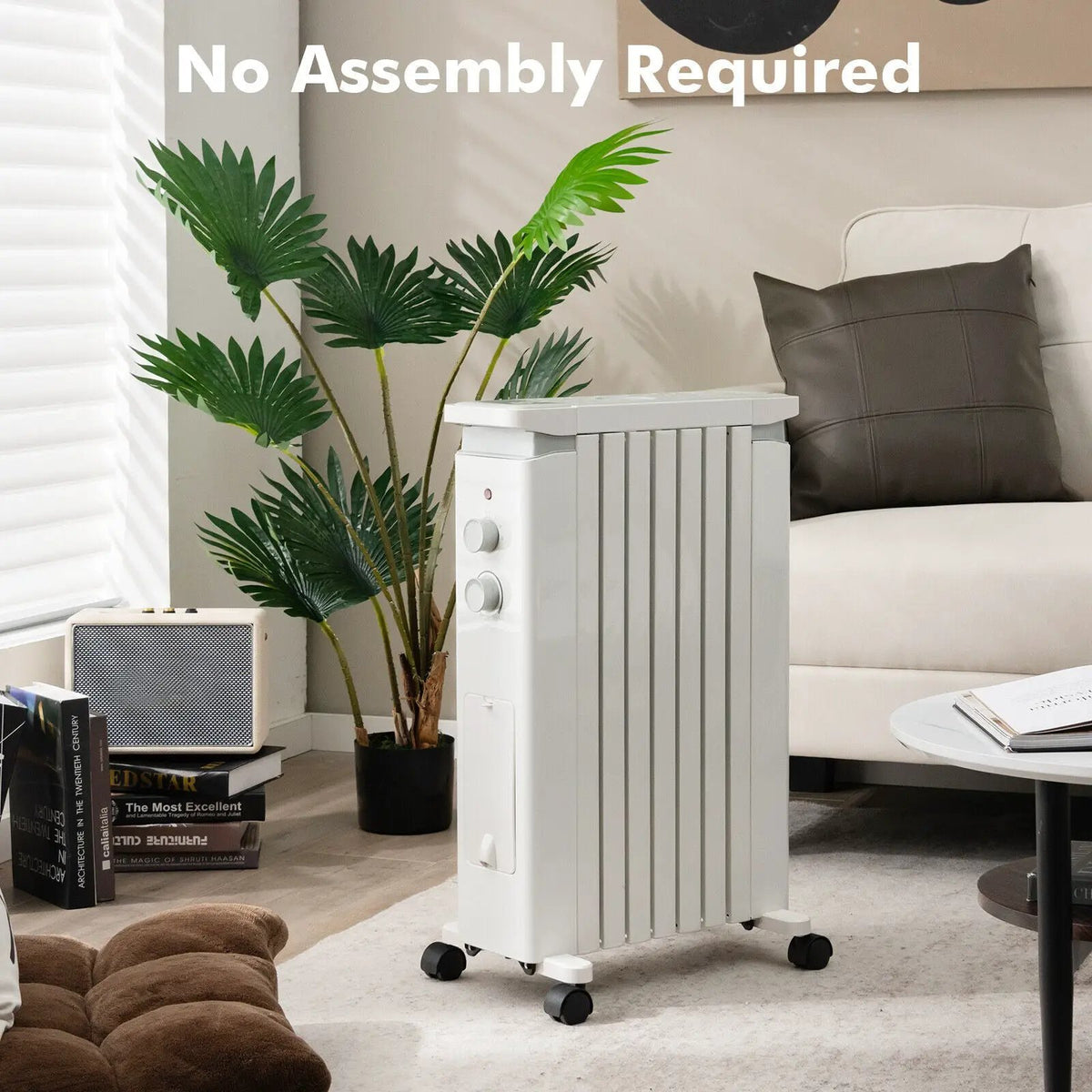 1500W Portable Oil Filled Radiator Heater with 3 Heat Settings, photo 6 of 9