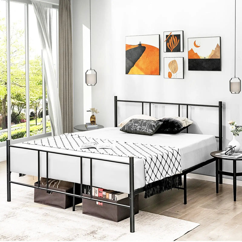 Full/Queen Size Platform Bed Frame with High Headboard by DirectDeals