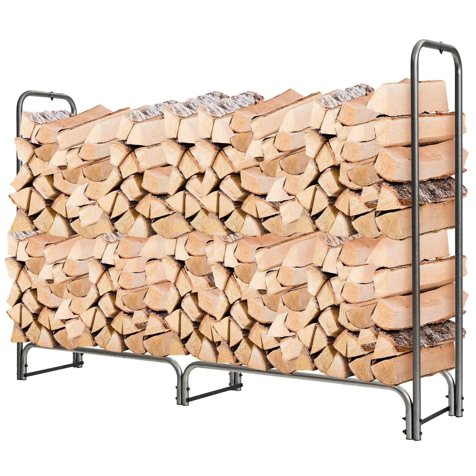 4 Feet/5 Feet/6 Feet/8 Feet Firewood Storage Log Rack by DirectDeals