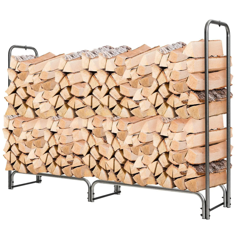 4 Feet/5 Feet/6 Feet/8 Feet Firewood Storage Log Rack by DirectDeals
