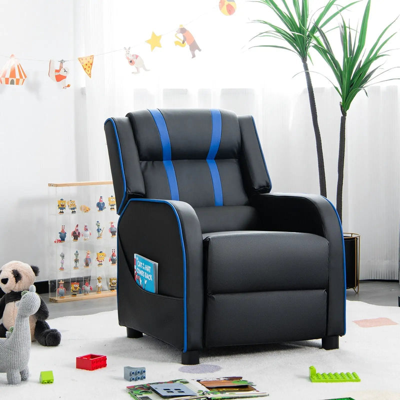Kids Recliner Chair with Side Pockets and Footrest by DirectDeals