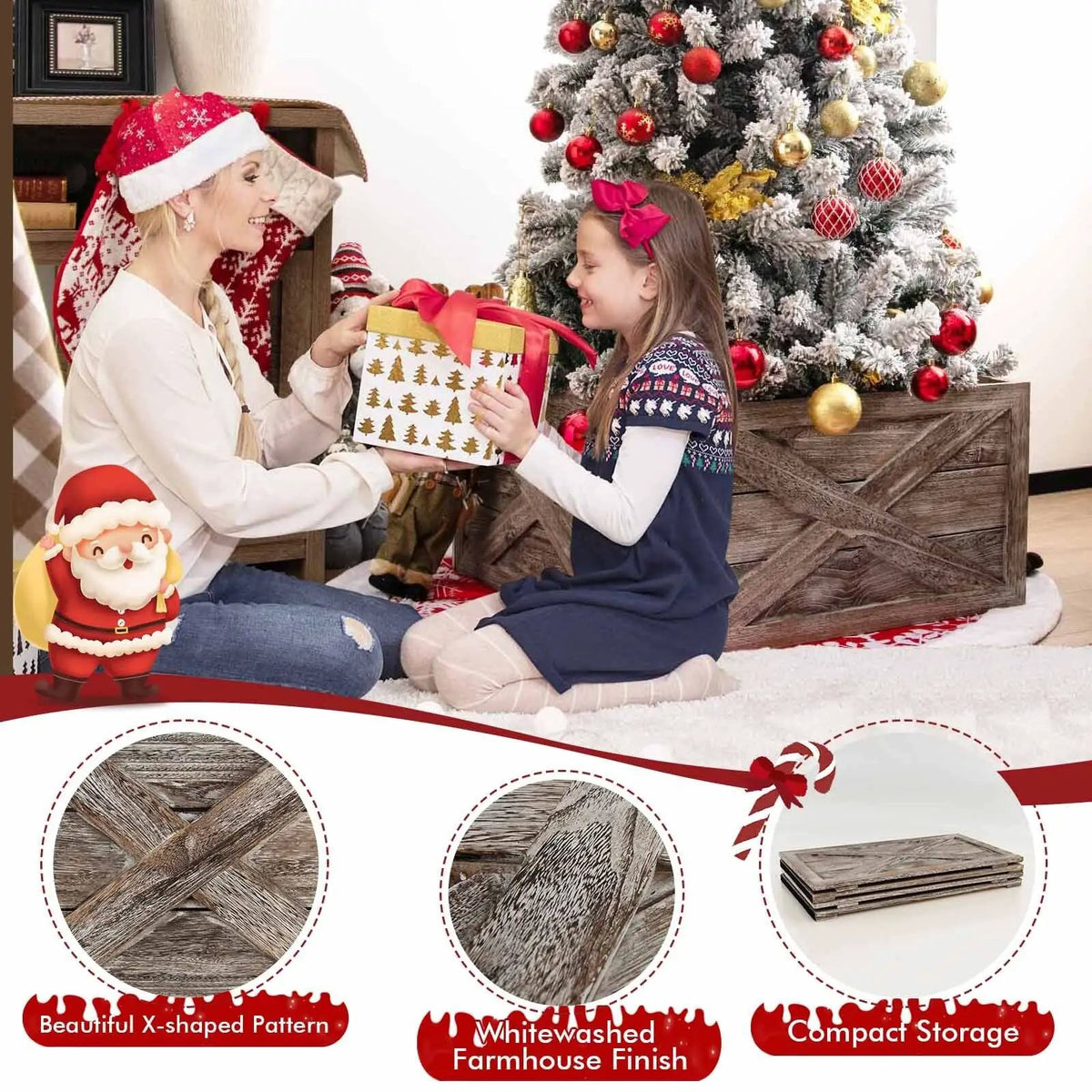 28.5 Inch Wooden Tree Collar Box for Indoor/Outdoor Use, photo 7 of 16