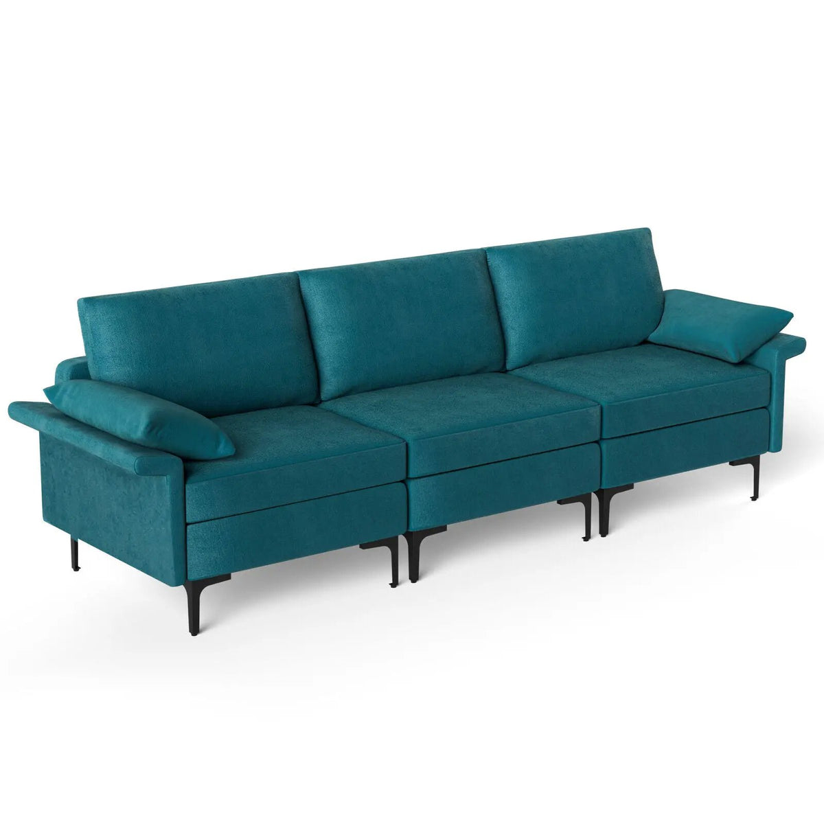 Large 3-Seat Sofa Sectional with Metal Legs for 3-4 people, photo 4 of 32