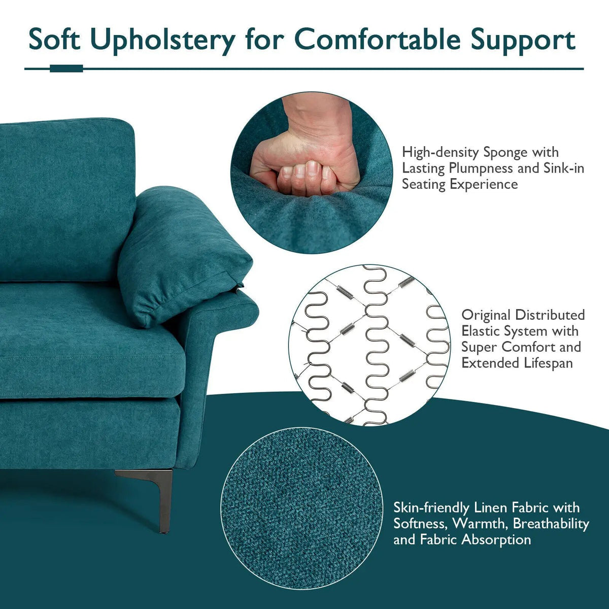 Extra Large Modular L-shaped Sectional Sofa with Reversible Chaise for 4-5 People, photo 31 of 32