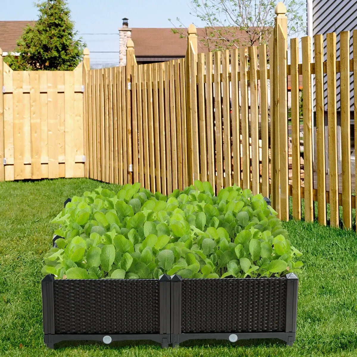 Set of 4 Elevated Flower Vegetable Herb Grow Planter Box, photo 8 of 9