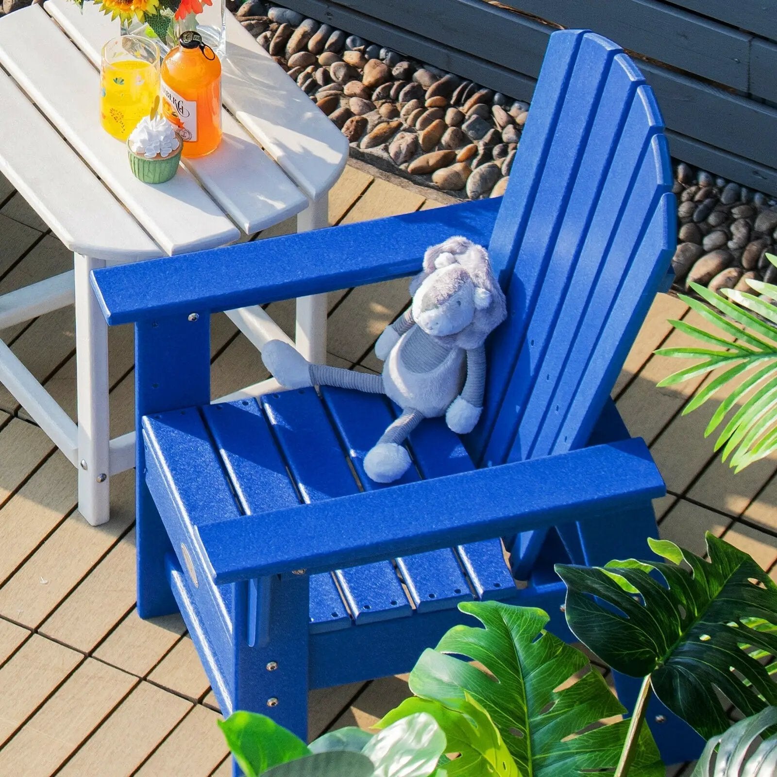 Patio Kids' Adirondack Chair with Ergonomic Backrest by DirectDeals