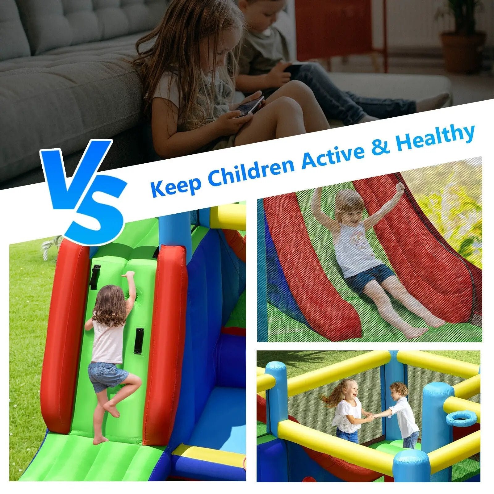 Inflatable Bounce House with 735W Blower by DirectDeals