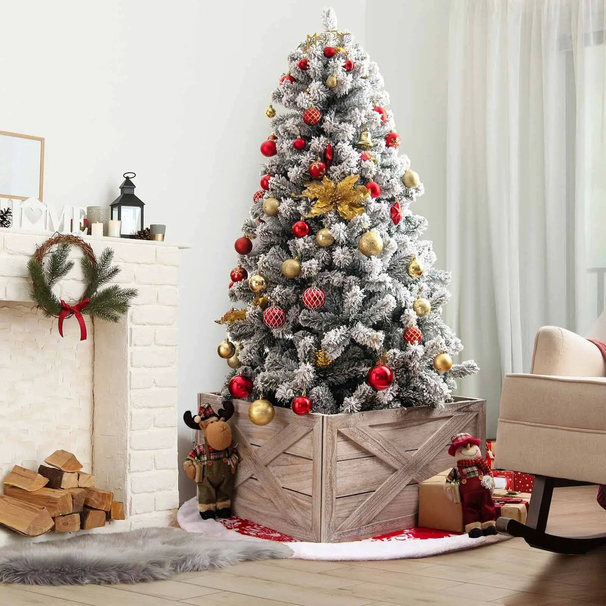 28.5 Inch Wooden Tree Collar Box for Indoor/Outdoor Use, photo 14 of 16