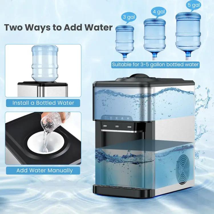3-in-1 Water Cooler Dispenser with Ice Maker & Temp Settings by DirectDeals