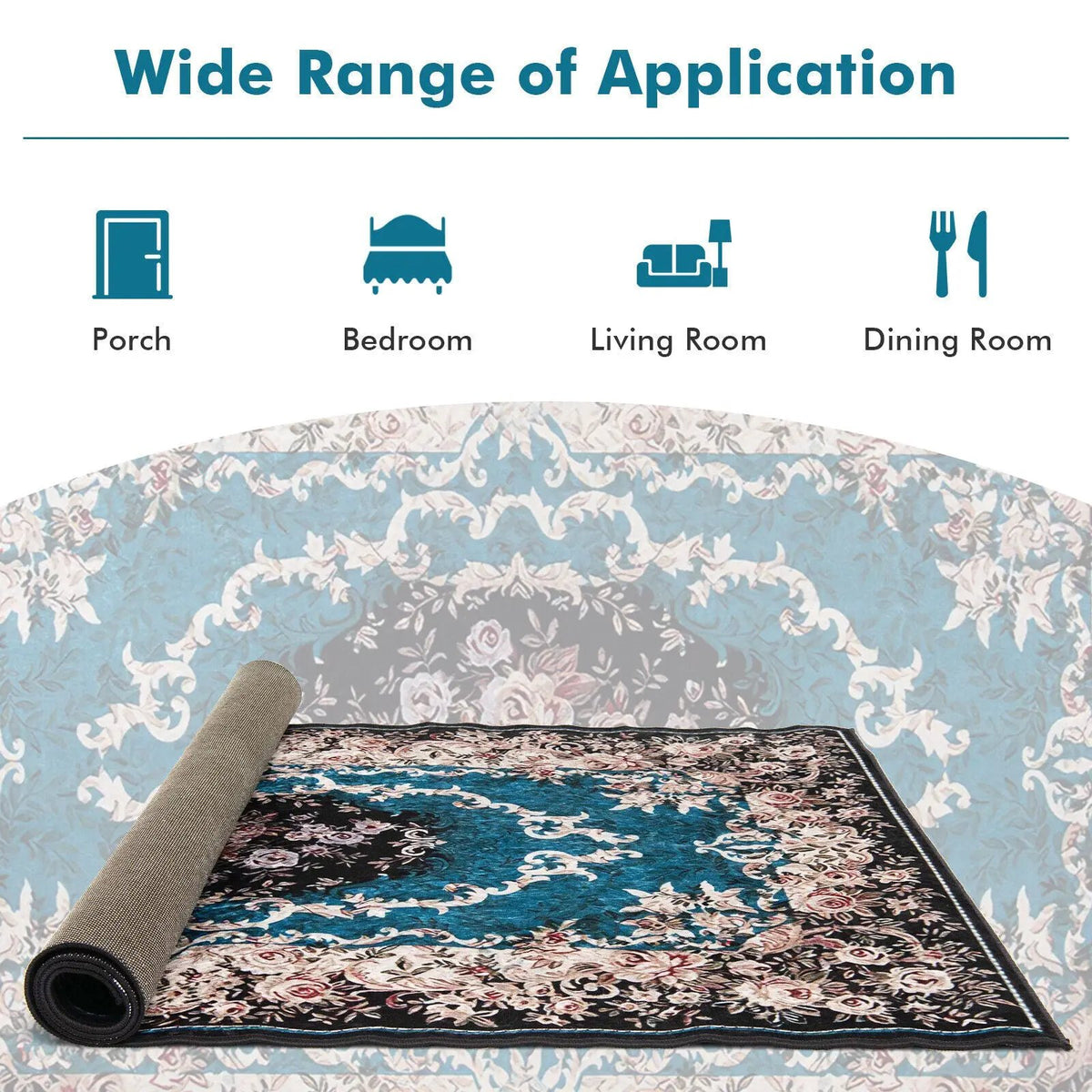 Area Rug with Non-Shedding Surface and Anti-slip Bottom, photo 5 of 9