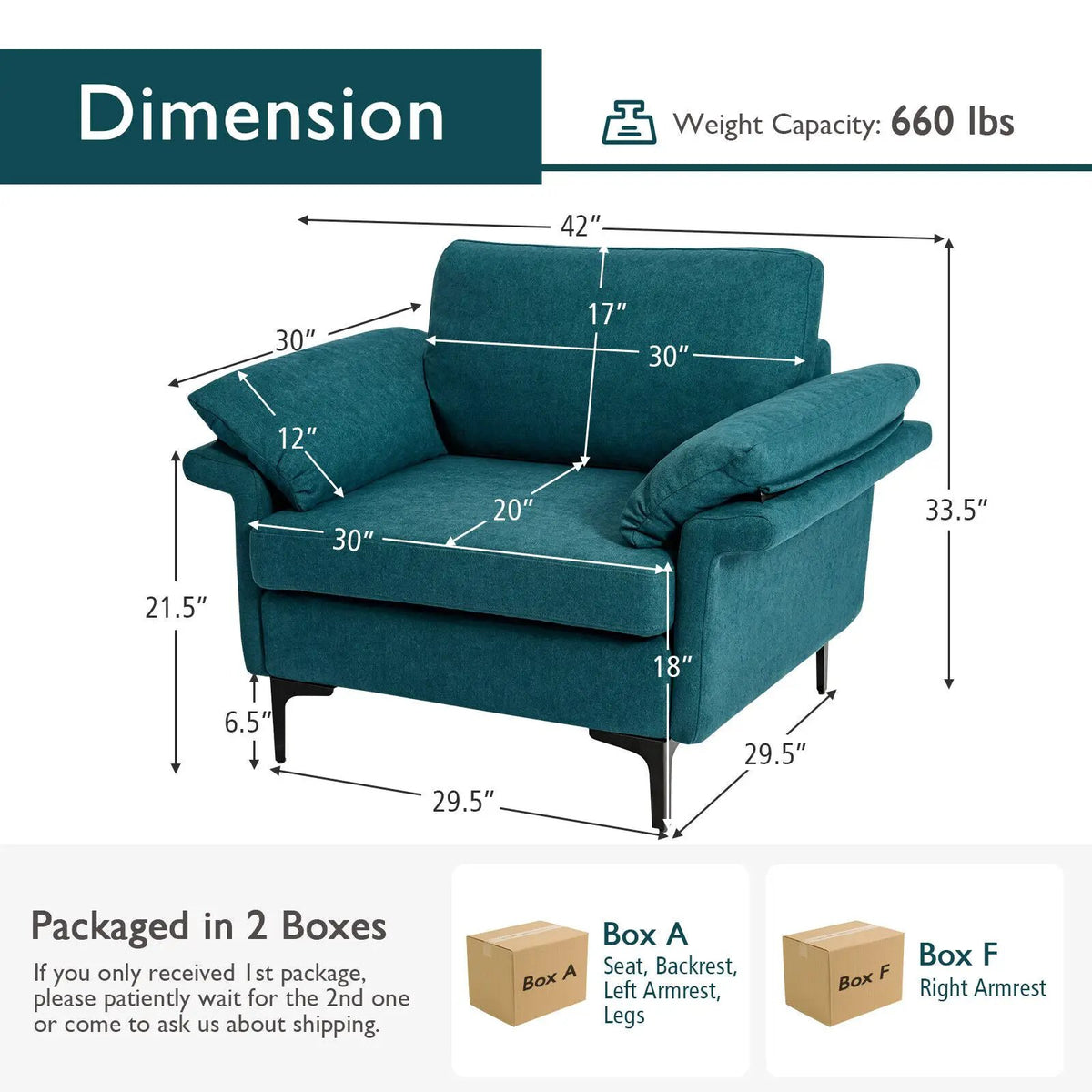 Modern Fabric Accent Armchair with Original Distributed Spring and Armrest Cushions, photo 18 of 32
