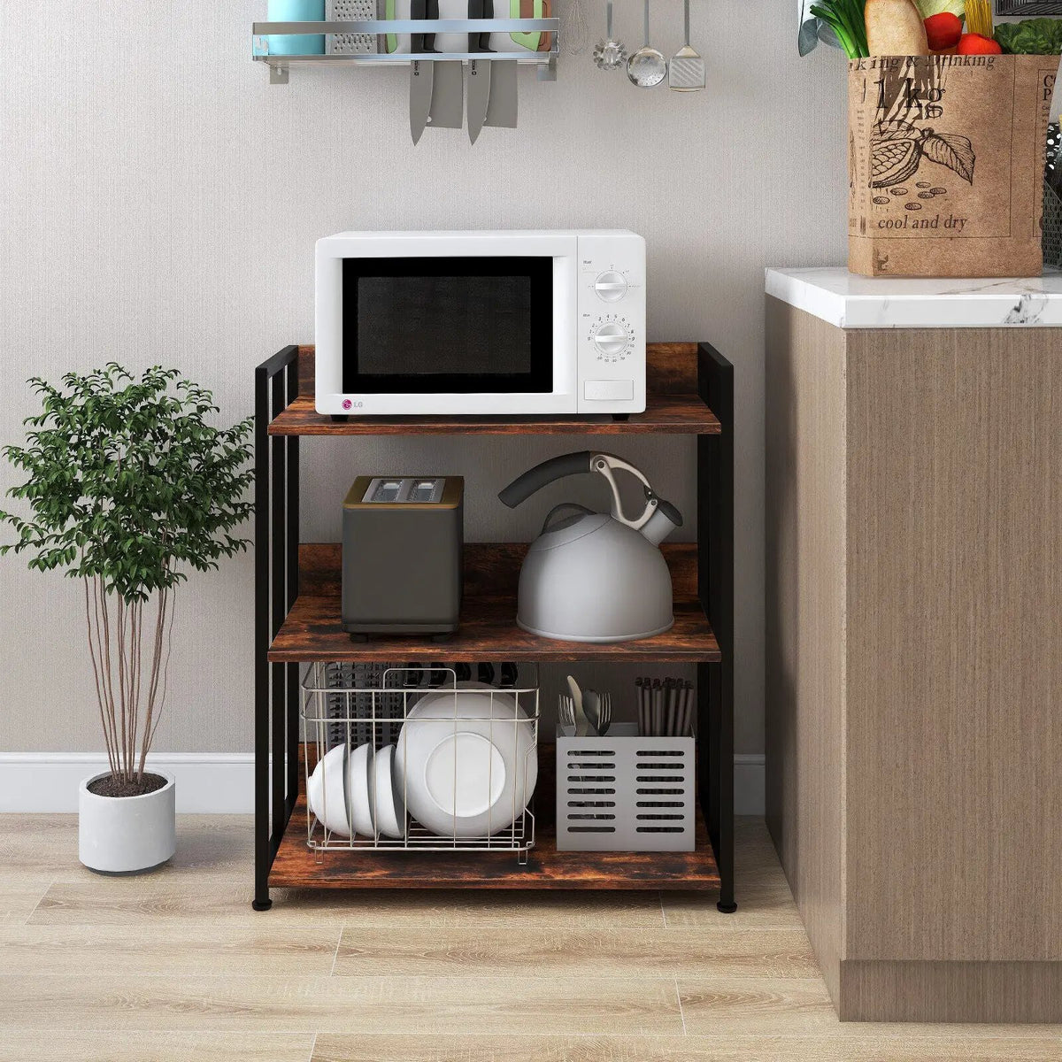 3/5-Tier Industrial Bookshelf Storage Shelf Display Rack with Adjustable Shelves, photo 6 of 9
