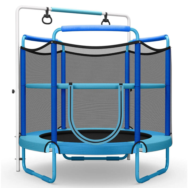 5 Feet Kids 3-in-1 Game Trampoline with Enclosure Net Spring Pad by DirectDeals