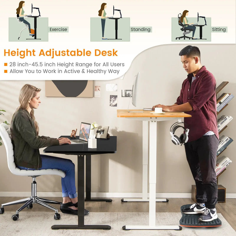 Electric Standing Desk Adjustable Stand up Computer Desk Anti-collision by DirectDeals