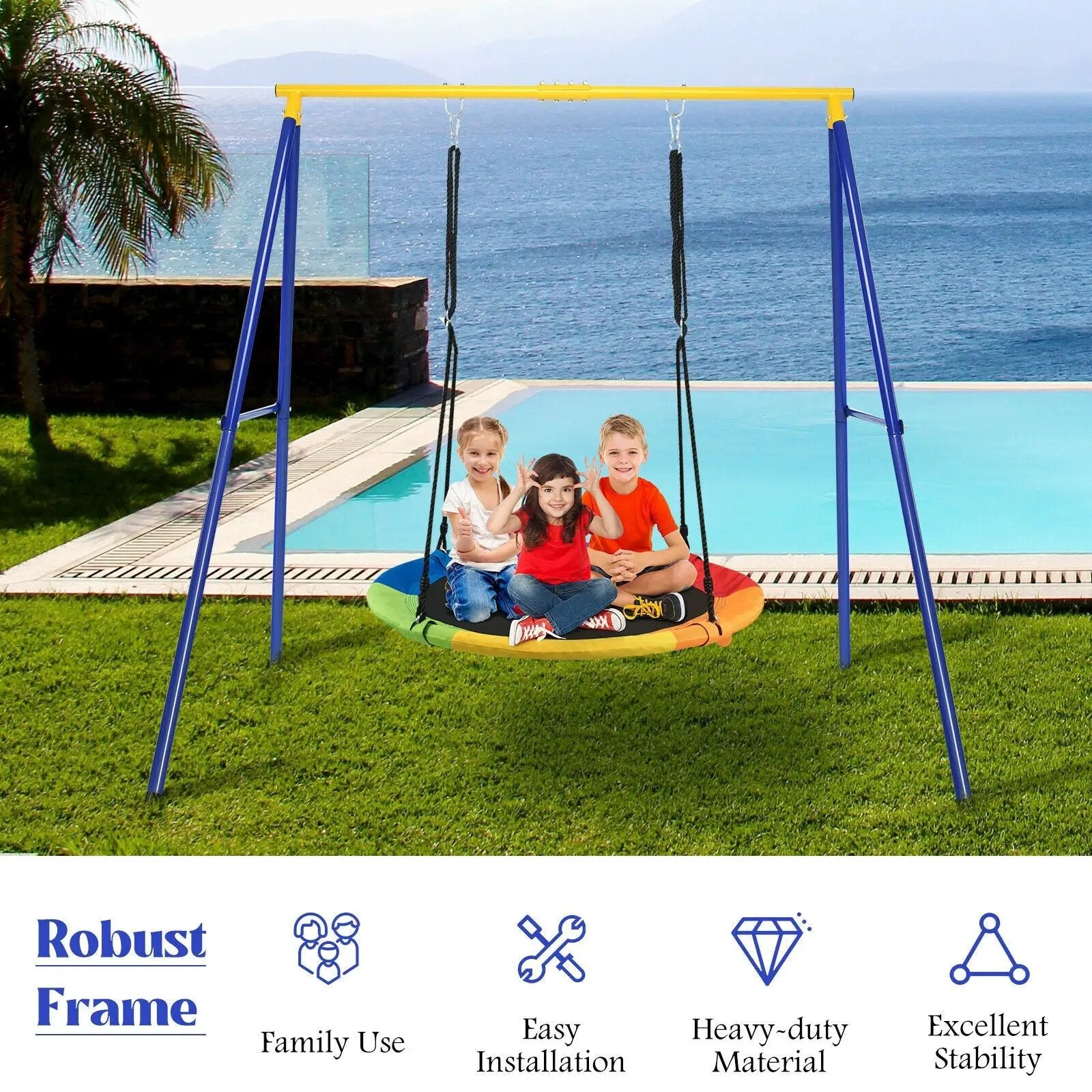 Extra Large Heavy Duty A-Frame Steel Swing Stand by DirectDeals