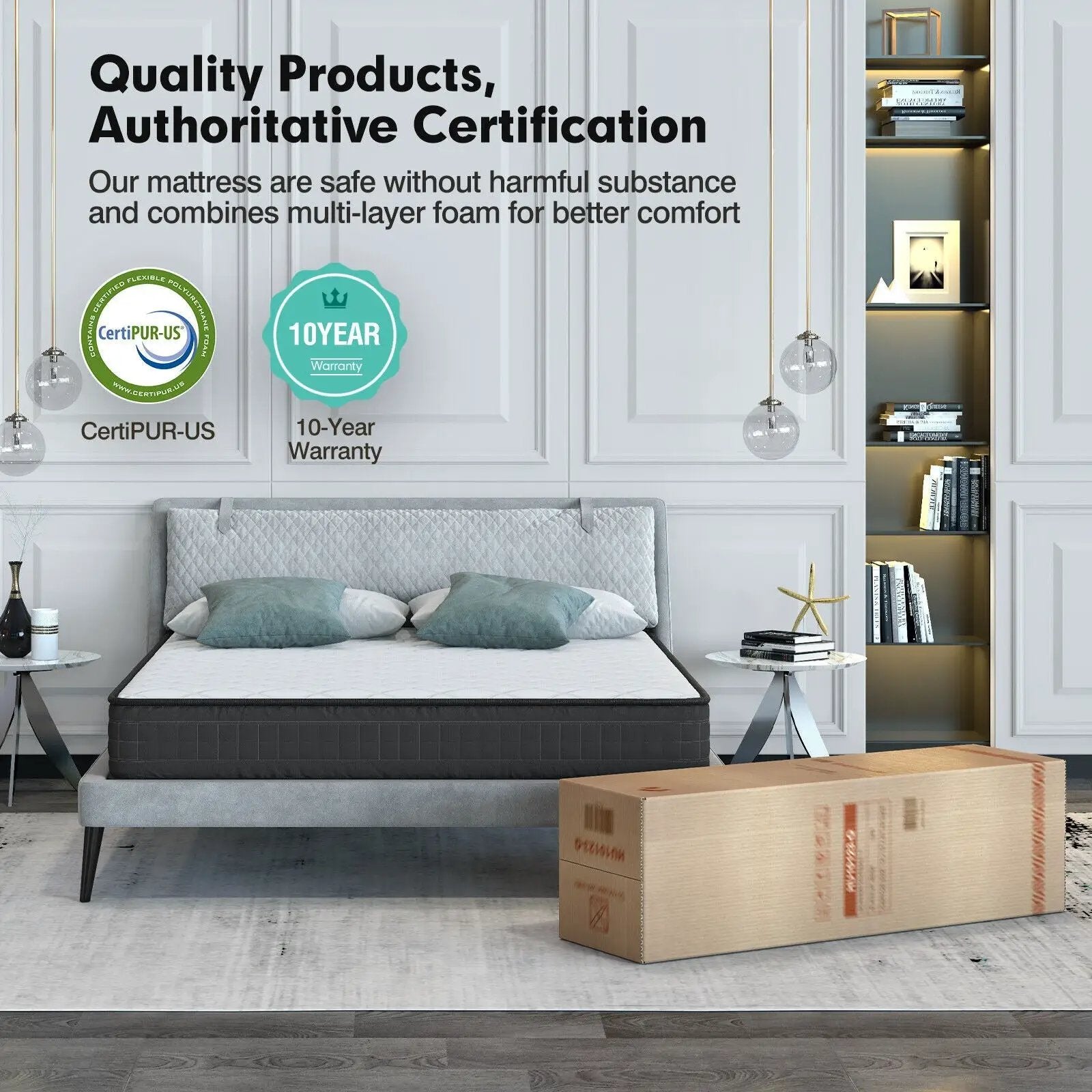 8 Inch Breathable Memory Foam Bed Mattress Medium Firm for Pressure Relieve by DirectDeals
