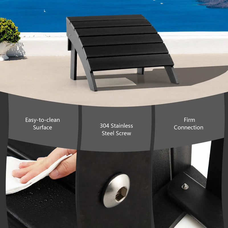 Adirondack Folding Ottoman with All Weather HDPE by DirectDeals