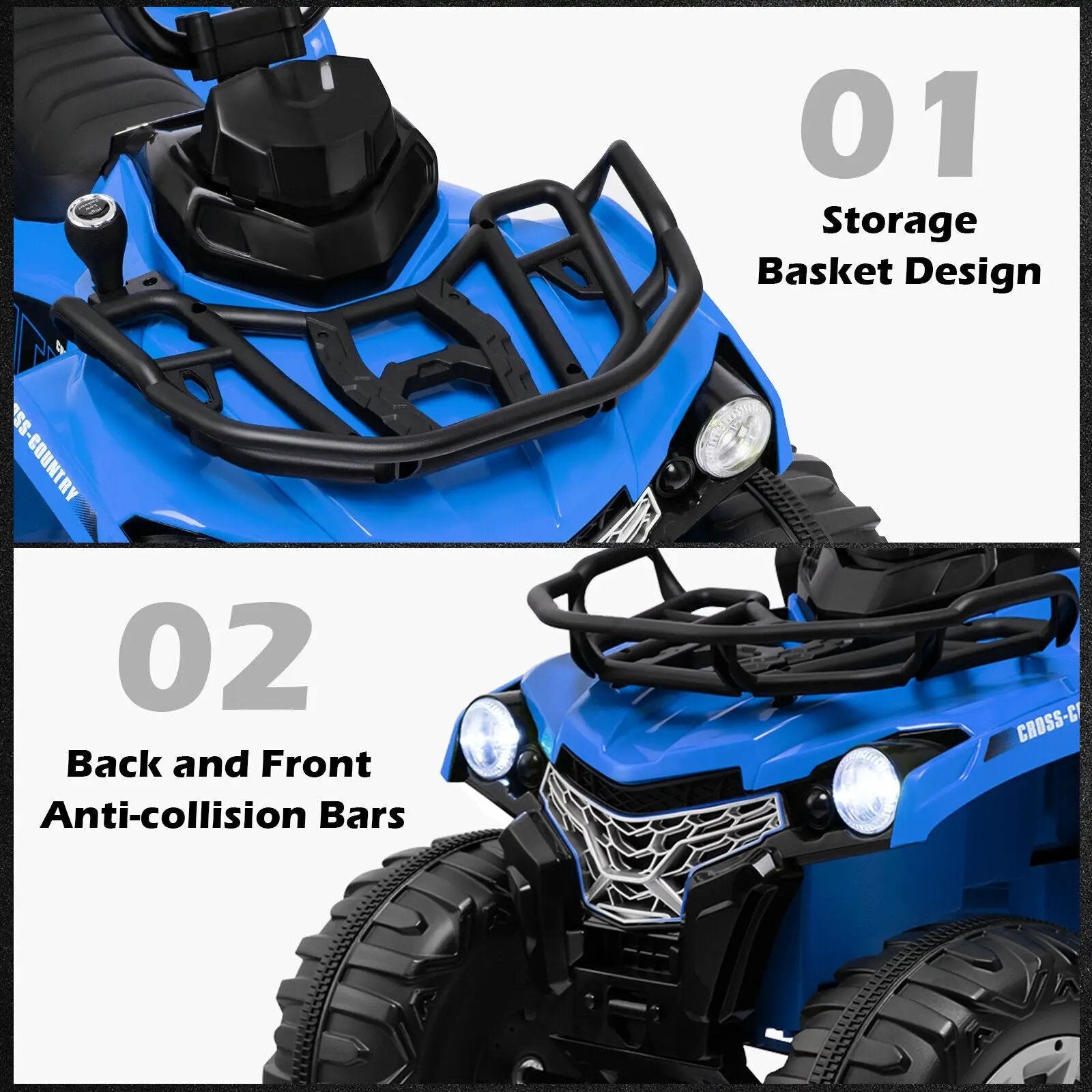 12V Kids Ride On ATV 4 Wheeler with MP3 and Headlights by DirectDeals