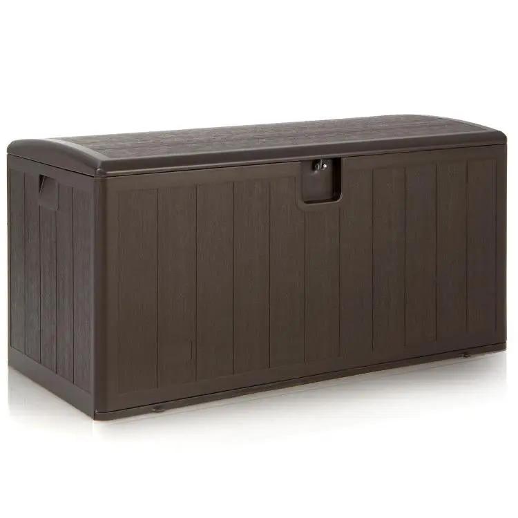 105 Gallon All Weather Large Deck Box Lockable Storage Container by DirectDeals