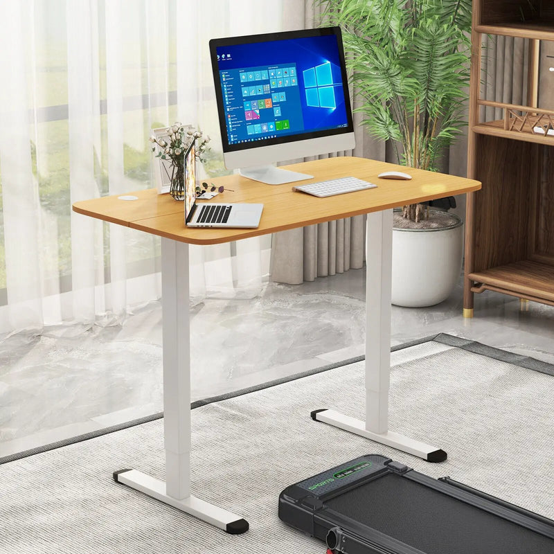 Electric Standing Desk Adjustable Stand up Computer Desk Anti-collision by DirectDeals