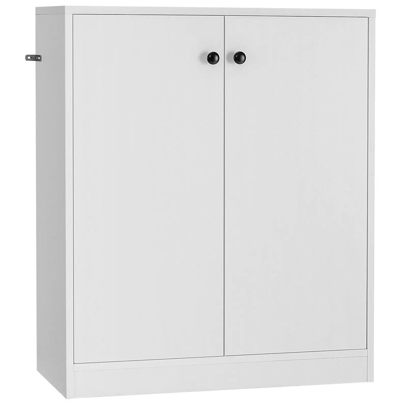 2 Door Storage Base Cabinet with 3-Tier Shelf-White by DirectDeals