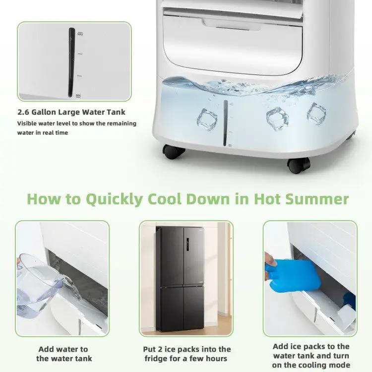 4-in-1 Portable Air Cooler with Timer & 3 Modes by DirectDeals