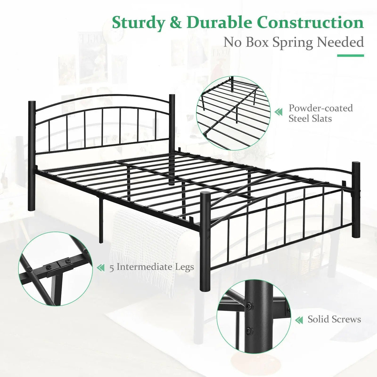 Modern Platform Bed with Headboard and Footboard, photo 8 of 10
