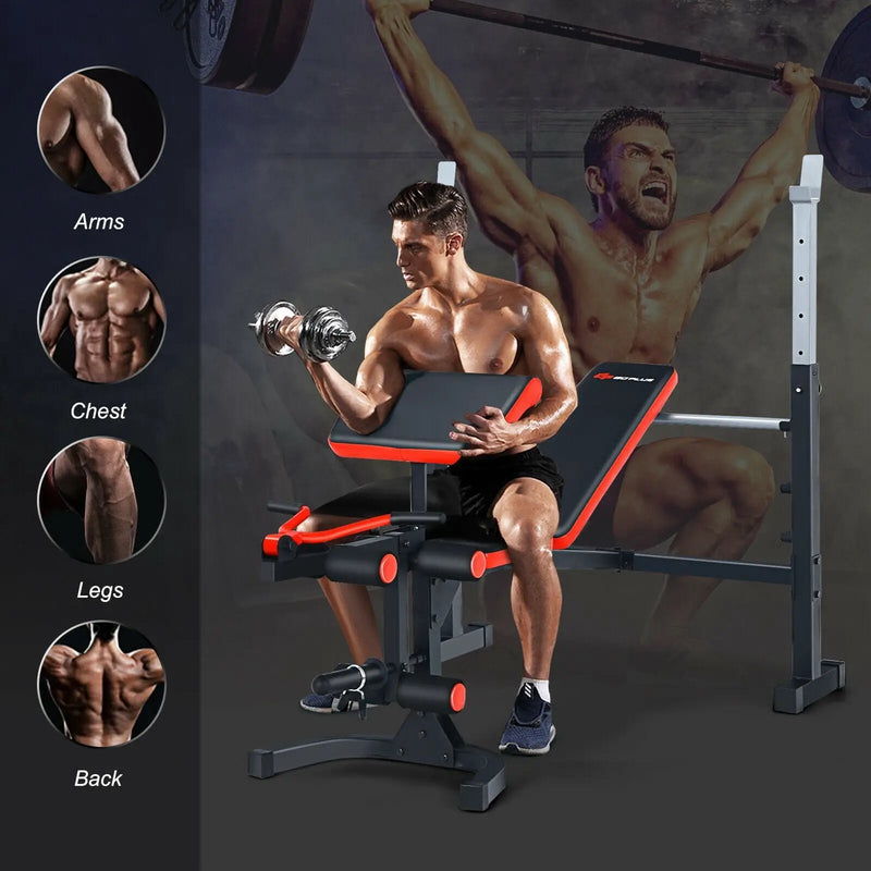 Adjustable Olympic Weight Bench for Full-body Workout and Strength Training by DirectDeals