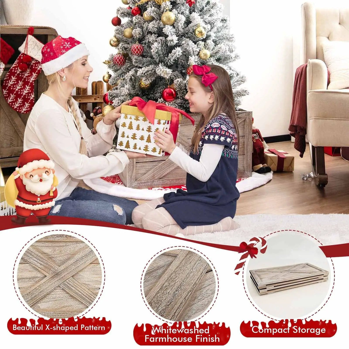 28.5 Inch Wooden Tree Collar Box for Indoor/Outdoor Use, photo 8 of 16