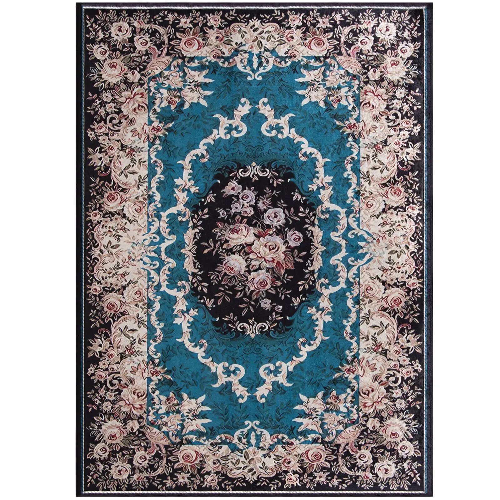 Area Rug with Non-Shedding Surface and Anti-slip Bottom by DirectDeals