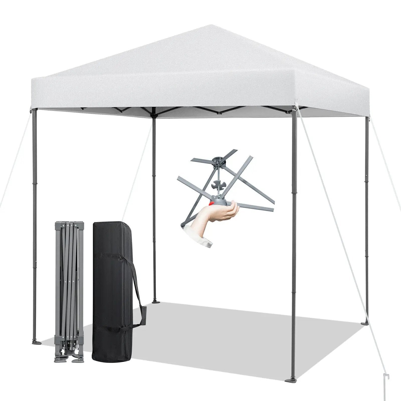 6.6 x 6.6 Feet Outdoor Pop-up Canopy Tent with UPF 50+ Sun Protection by DirectDeals