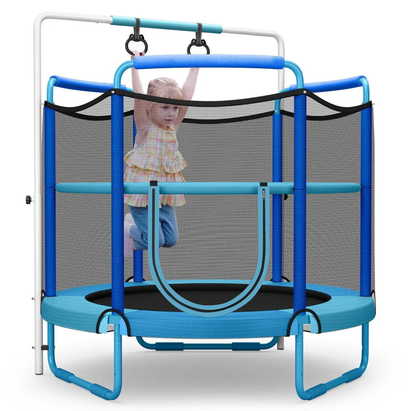 5 Feet Kids 3-in-1 Game Trampoline with Enclosure Net Spring Pad by DirectDeals