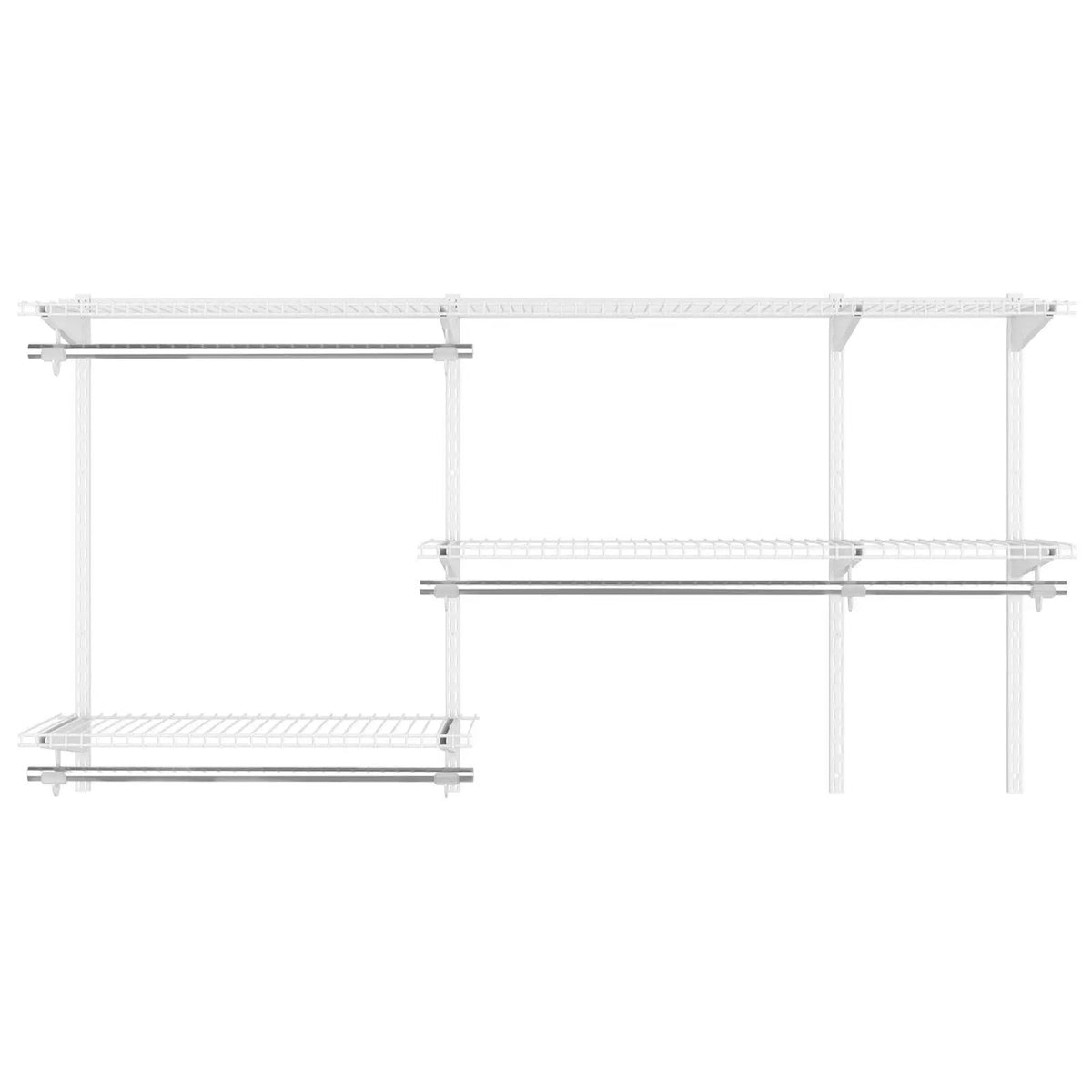 Custom Closet Organizer Kit 3 to 5 Feet Wall-Mounted Closet System with Hang Rod, photo 7 of 16
