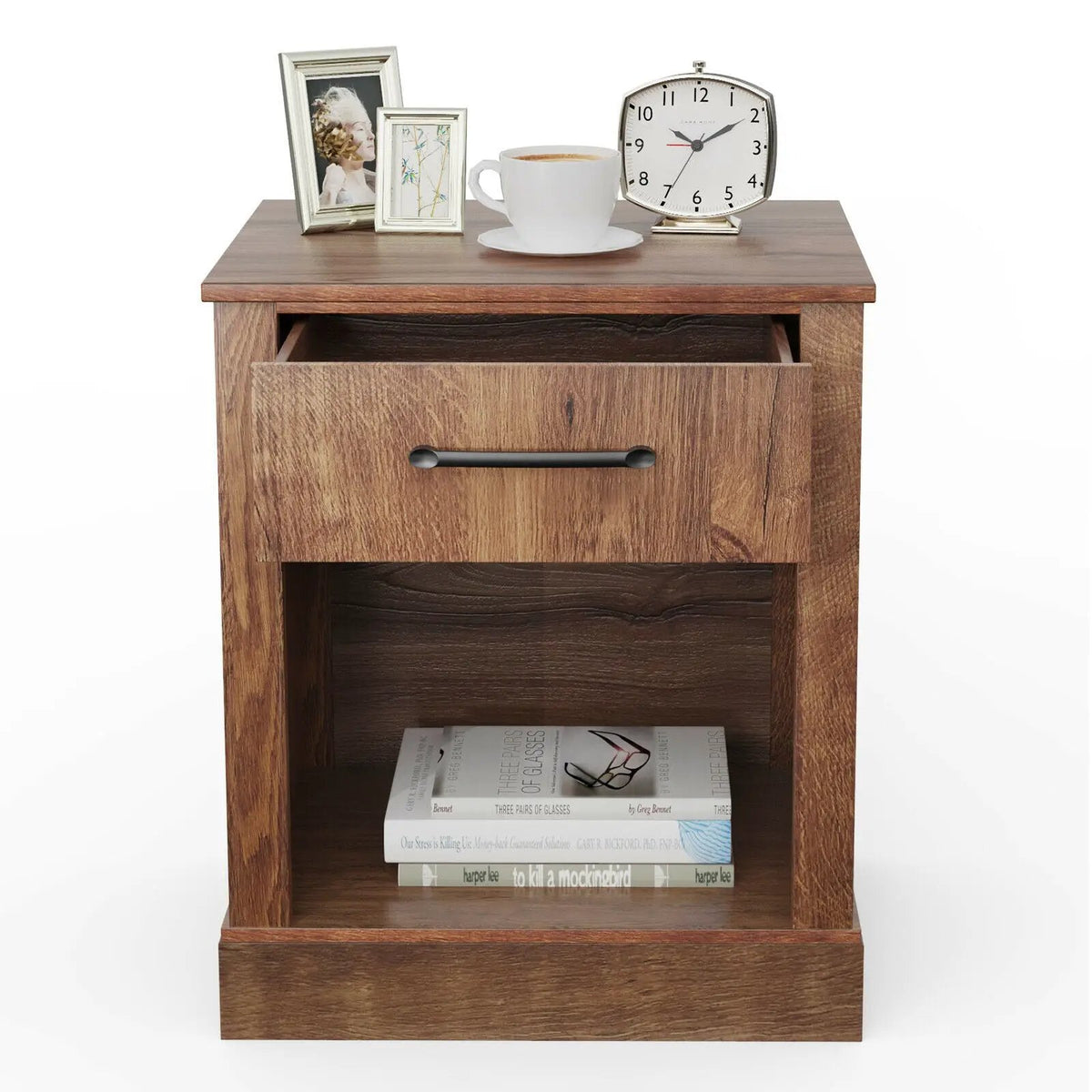 Compact Nightstand with Drawer and Shelf, photo 8 of 24