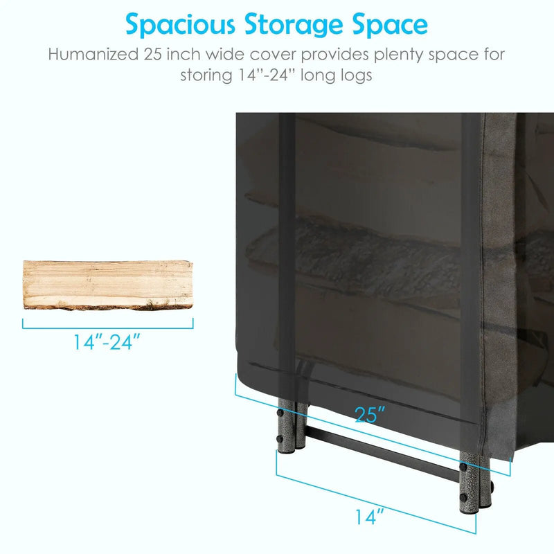4 Feet/5 Feet/6 Feet/8 Feet Firewood Storage Log Rack by DirectDeals