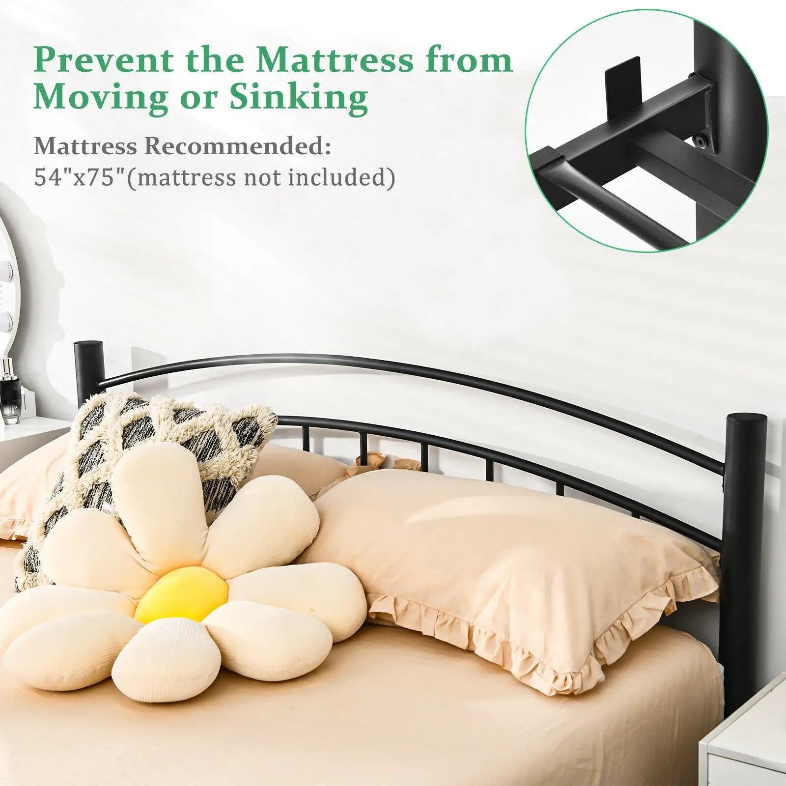 Modern Platform Bed with Headboard and Footboard by DirectDeals