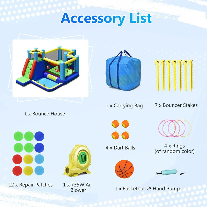 Inflatable Bounce House with 735W Blower by DirectDeals