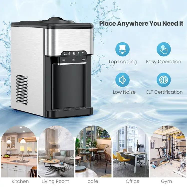 3-in-1 Water Cooler Dispenser with Ice Maker & Temp Settings by DirectDeals