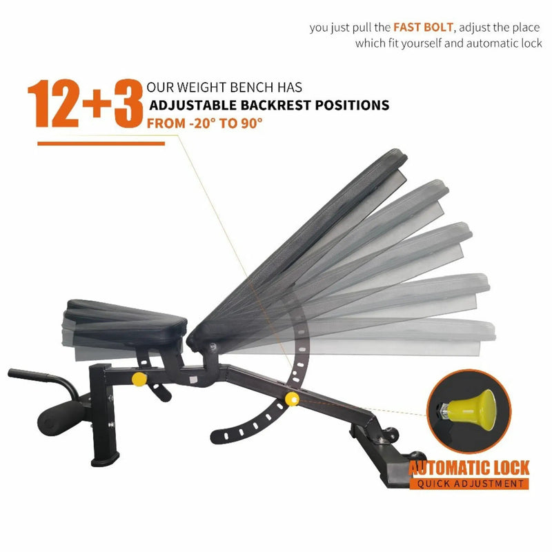 Rovix 1000LBS Multi-Functional Barbell Rack Squat Power Cage With Weight Bench (SAK35822) by SAKSBY WHOLESALE