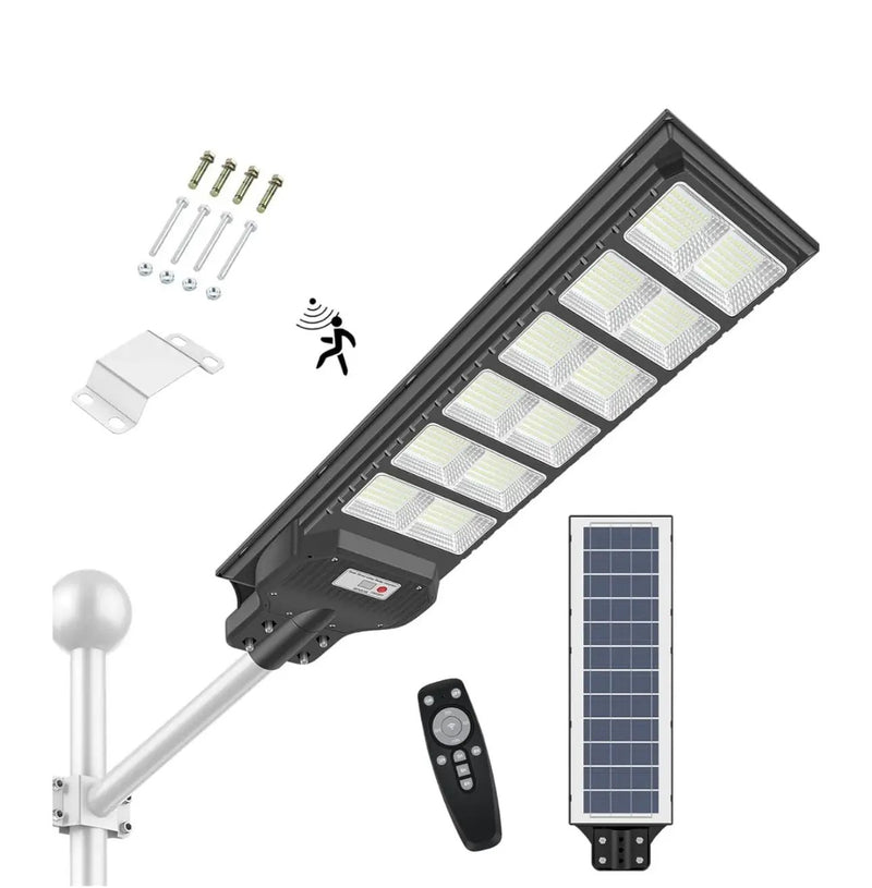 1000W Solar Street Light Motion Sensor, 80000LM IP65 Waterproof with Remote Control by Outdoor Solar Outlet