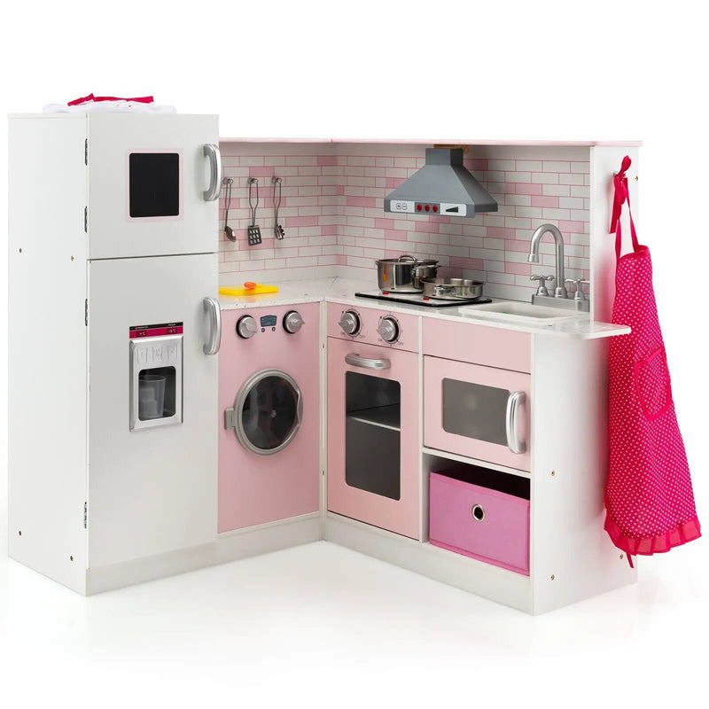 Corner Play Kitchen Wooden Toy Set with Sound and Light by DirectDeals