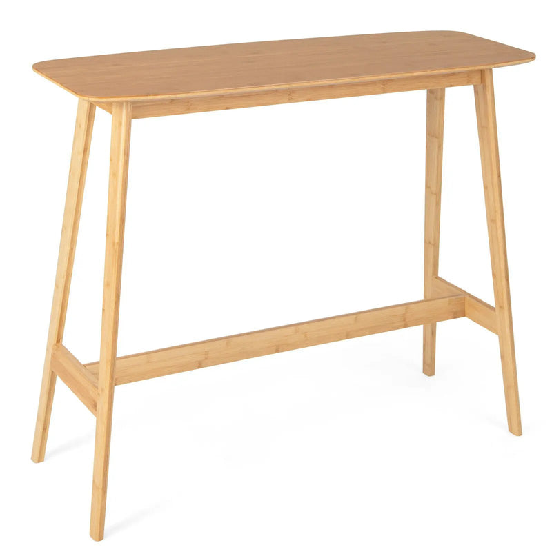 48 Inch Bamboo Bar Table High Top Console Dining Pub Table-Natural by DirectDeals