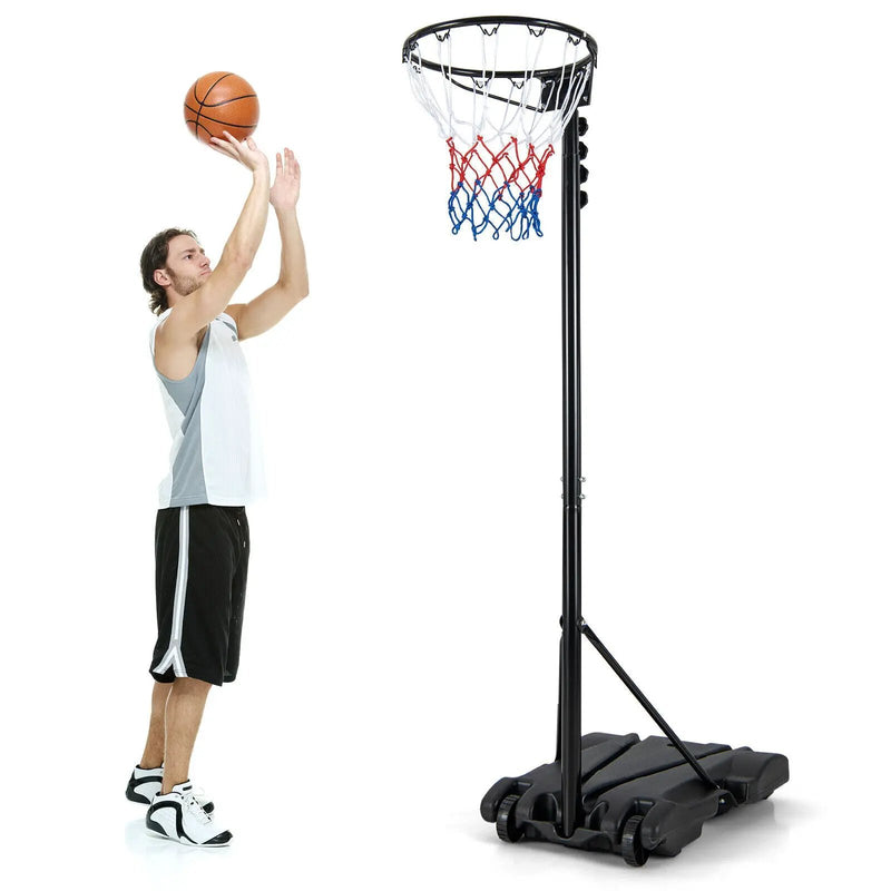 8.5 to 10 FT Adjustable Portable Basketball Hoop Stand with Fillable Base and 2 Wheels by DirectDeals