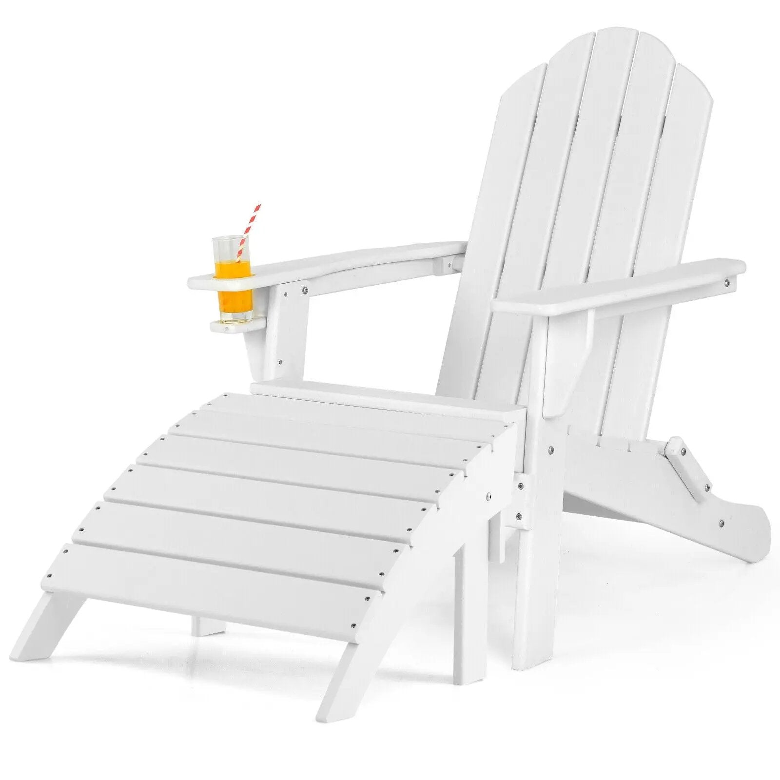 Adirondack Folding Ottoman with All Weather HDPE by DirectDeals