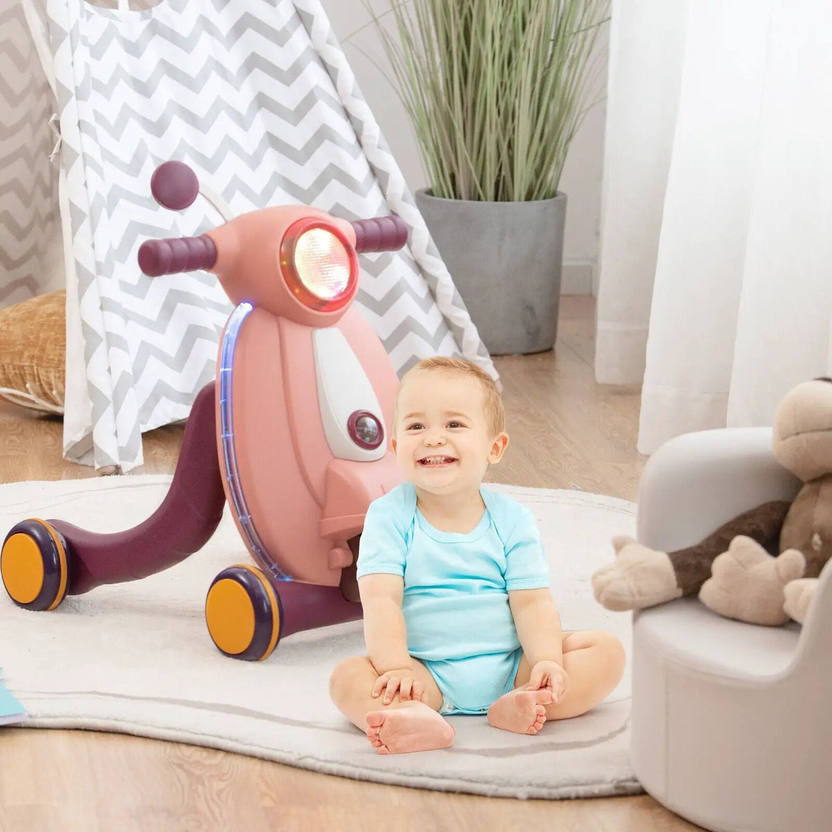 2-in-1 Baby Sit to Stand Learning Walker with Lights and Sounds, photo 5 of 16