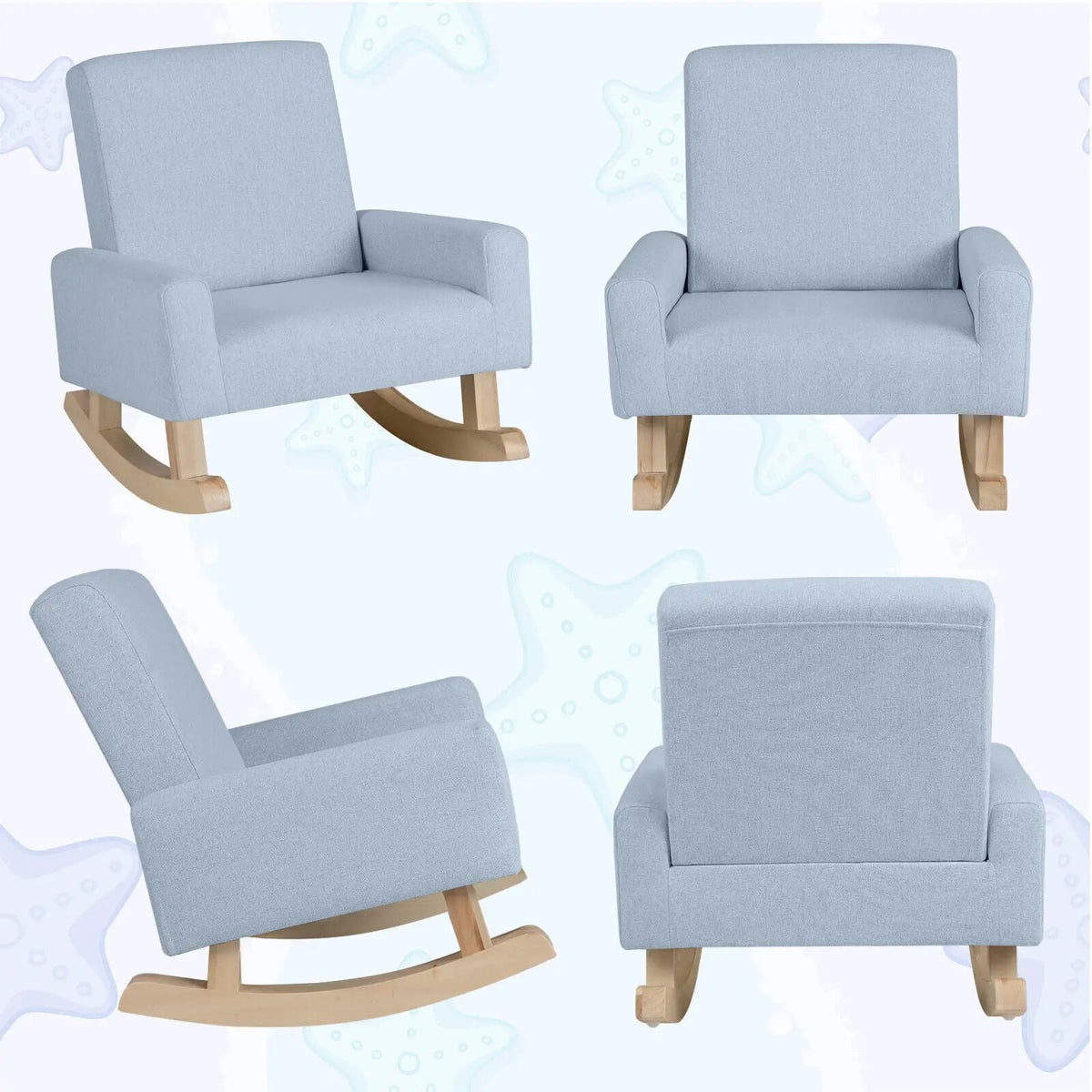 Kids Rocking Chair with Solid Wood Legs, photo 13 of 16