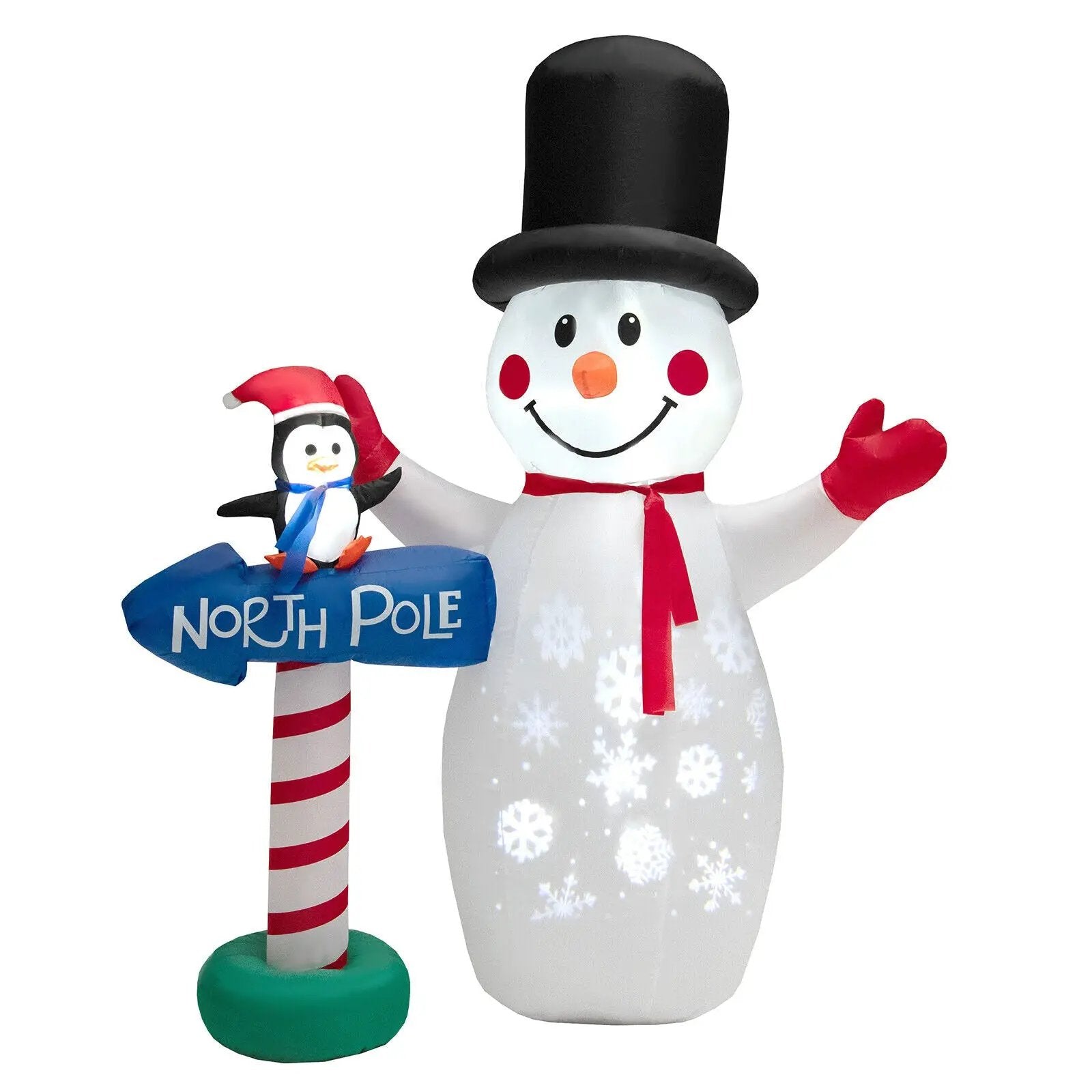 6 Feet Inflatable Christmas Decoration with Built-in Snowflake Projector by DirectDeals